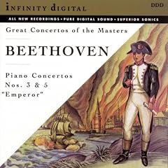 Album cover for Piano Concertos 3 & 5 by Ludwig van Beethoven CD from which you can create your own MP3 Ringtones / Realtones using the ToneBee online ringtone maker.