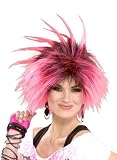 Bubble Gum Pink Spiked Wig - Adult Std.