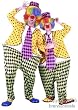 Adult Hooped Colorful Clown Halloween Costume