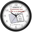Habit 2 - Begin with the End in Mind (Spanish Text) - Wall Clock from THE 7 HABITS - CLOCK COLLECTION by WatchBuddy Timepieces (Slate Blue Frame)