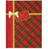 CR Gibson Holiday Tartan Christmas Card List Book