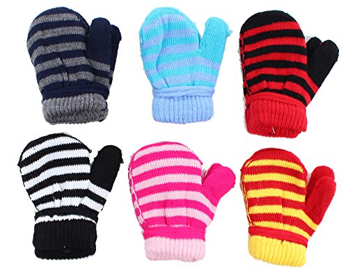 Toddler Or infant Magic Acrylic Insulated Mittens 6 - Pack