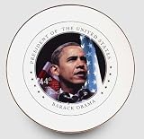 8in White Porcelain Barack Obama Plate