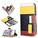 ATC Masione(TM) Apple iPhone 4/4S Credit Card Hard Shell Case Stand with Silicone Core + Screen Protector & Stylus (Wallet case Yellow+Black+Brown)