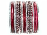 Beachcombers! Ethnic Glass Indian Wedding Bridal Bollywood Bangles Belly Dance Bracelets Set Pomegranate Red