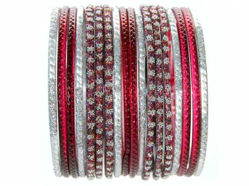 Click here to buy Beachcombers! Ethnic Glass Indian Wedding Bridal Bollywood Bangles Belly Dance Bracelets Set....
