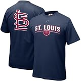 Nike St Louis Cardinals Navy Blue Arched Date T-shirt