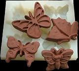 More Allforhome 4 Butterfly Silicone Handmade Dessert Candy Making Molds Chocolate DIY Mold