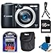 Canon PowerShot A1400 Black 16MP Digital Camera 16GB Bundle - Includes camera, 16GB SD Memory Card, Ultra-Compact Digital Camera Deluxe Carrying Case, AA Charger (100-240v) w/ 4 3000mah AA Batteries, Flexible Mini Table-top Tripod, and Cleaning Kit