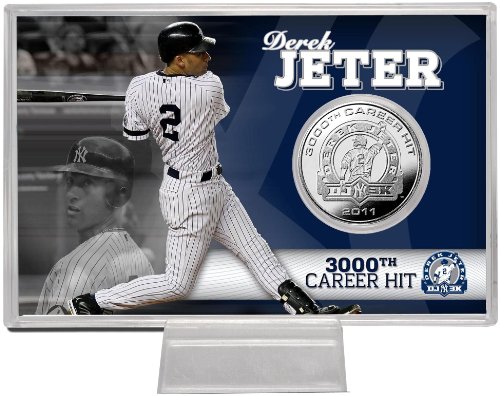 MLB New York Yankees Derek Jeter 3,000th Hit Silver Coin Card