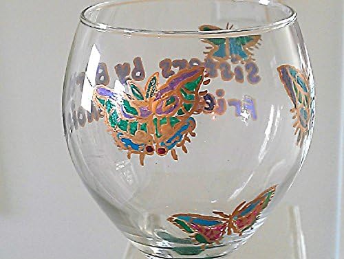 Butterfly Wine Glasses Hand painted