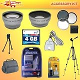 25PC ULTIMATE BEST BUY ACCESSORY KIT W/ LENSES & 4GB MEMORY & MUCH MORE FOR CANON POWERSHOT A85 A95