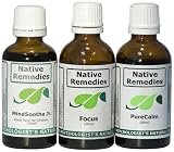 Native Remedies MindSoothe Jr., Focus ADHD Formula and PureCalm