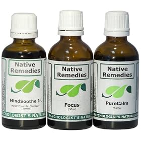 Native Remedies MindSoothe Jr., Focus ADHD Formula and PureCalm