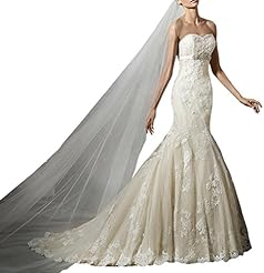 Satin Sweetheart Natural   Waistline Mermaid Crystal Lace Crystals Applique Wedding Dress 
