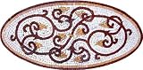 10x20 Marble Mosaic Stone Medallion Art Tile Wall