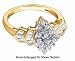 Stunning Yellow Gold 1/4 CTW Diamond Cluster Ring With Round And Baguette Cut Diamonds