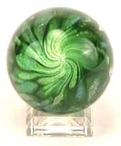 Gift Ideas For Someone Who Has Everything, Gift Ideas For The 12 Days Of Christmas, Hand Blown Art Glass Green Dichroic 1 3/8" Marble By David Rosenfeldt