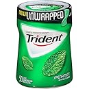 Trident Unwrapped Gum, Spearmint, 50 Count (Pack of 4)
