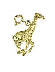 Dazzlers Solid 14k Gold Giraffe Charm Pendant Available in three colors from jewelsberry (weights: 1.9 grams only)