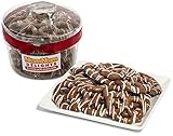 NomNom Delights Gourmet Milk Chocolate Covered Pretzels Drizzled with White Chocolate & Handmade - Comes In A Gift Box - Kosher Certified