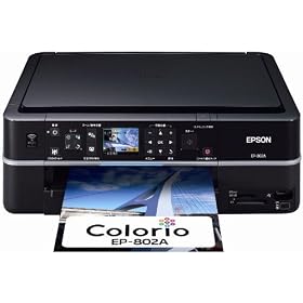 EPSON MultiPhoto Colorio �L���E����LAN�W������ �t�H�g�����@ 6�F�����C���N EP-802A