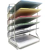 Seville Classics Office Desk Organizer, Mesh 6-Trays