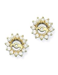 14K Yellow Gold 1 ct. Diamond Earring Jackets
