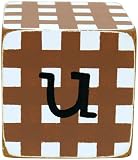 New Arrivals Letter Block U, Chocolate/White
