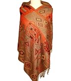 silkNOW Silk Pashmina Orange Scarf