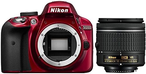 Nikon D5300 Digital SLR Camera - Red (24.2 MP, AF-P 18-55mm VR Lens Kit) 3-Inch LCD Screen - International Version (No Warranty)