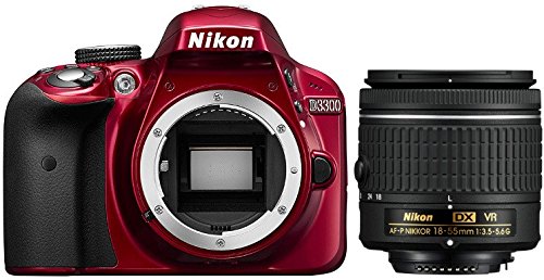 Nikon D5300 Digital SLR Camera - Red (24.2 MP, AF-P 18-55mm VR Lens Kit) 3-Inch LCD Screen - International Version (No Warranty)