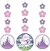 Creative Converting 995603 Fantasy Unicorn Hanging Cutouts (3 Count), One Size, Multicolor
