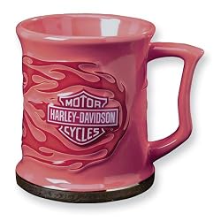 Harley-Davidson Duo Flame Pink 12oz Ceramic Mug