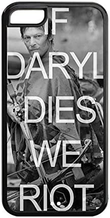 Novel Style The Walking Dead Daryl Dixon Printed Case The Walking Dead cover for iphone 5c -Soft TPU Back Designer Case Protector Black 022706