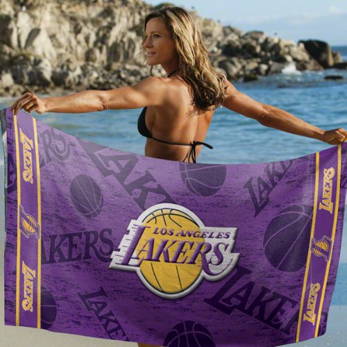 Mcarthur Sports Los Angeles Lakers Beach Towel 30 X 60 Inches