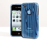 Blue Grain Effect Gel Silicone Case & Screen Protector for the new Apple iP ....