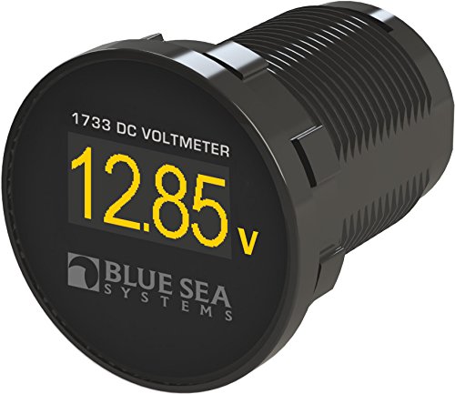 Blue sea systems mini oled dc voltmeter with 12v/24v dc