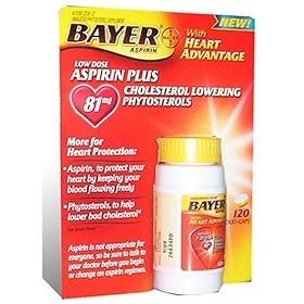 Bayer Low Dose Aspirin Plus Cholesterol Lowering Phytosterols -120 Duo-Caps