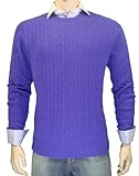 IMAGE OF Polo Ralph Lauren Cashmere Cable Knit Sweater Purple Size XL