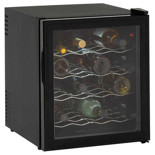 16 BOTTLE THERMOELECTRIC WINE COOLER W/THERMO PANE REVERSIBLE GLASS DOOR