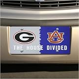 Georgia Bulldogs/Auburn Tigers House Divided Mirror License Plate