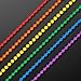 Set of 48 7mm Round Rainbow Mardi Gras Beads