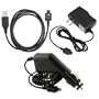 USB CABLE+CAR+HOME CHARGER FOR LG AT&T CU920 CU915 VU