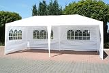 Waterproof 3m x 6m PE Gazebo Marquee Awning Party Tent Canopy White 120g Polyster Power Coated Steel Frame