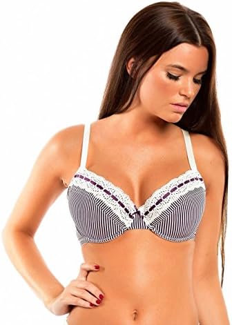 Push Up Bra, free Specified- Cup D cors-mela-280043-f3877 Bordeaux Cream,size 34