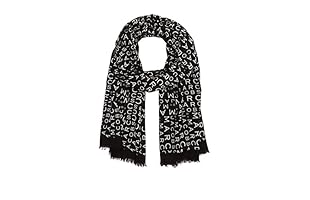 Marc by Marc Jacobs Fular Woven Jumble Logo (Negro / Blanco)