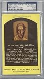 Earl Averill Autographed/Hand Signed HOF Plaque Post Card PSA/DNA Slabbed #83131852
