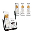 AT&T DECT 6.0 Digital Cordless Telephone System with 4 Handsets - Silver (CL82409)