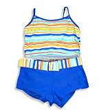 Private Label - Girls 2 Piece Swimsuit, Blue, Orange